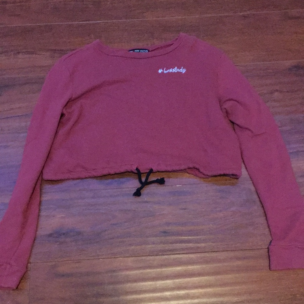 Cropped Maroon sweater